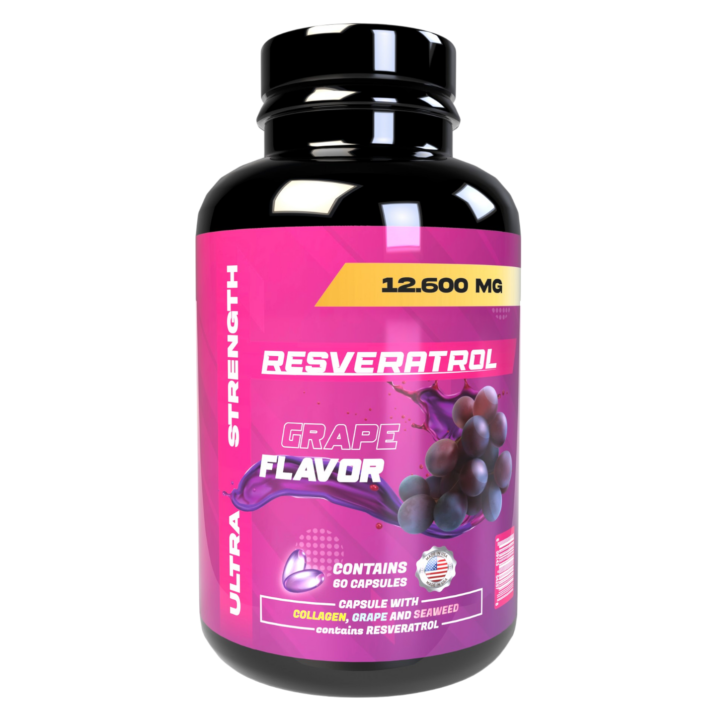 Resveratrol NAD+ Ultra Fuerte Americano 1500mg – 100 Cápsulas | Satoomi