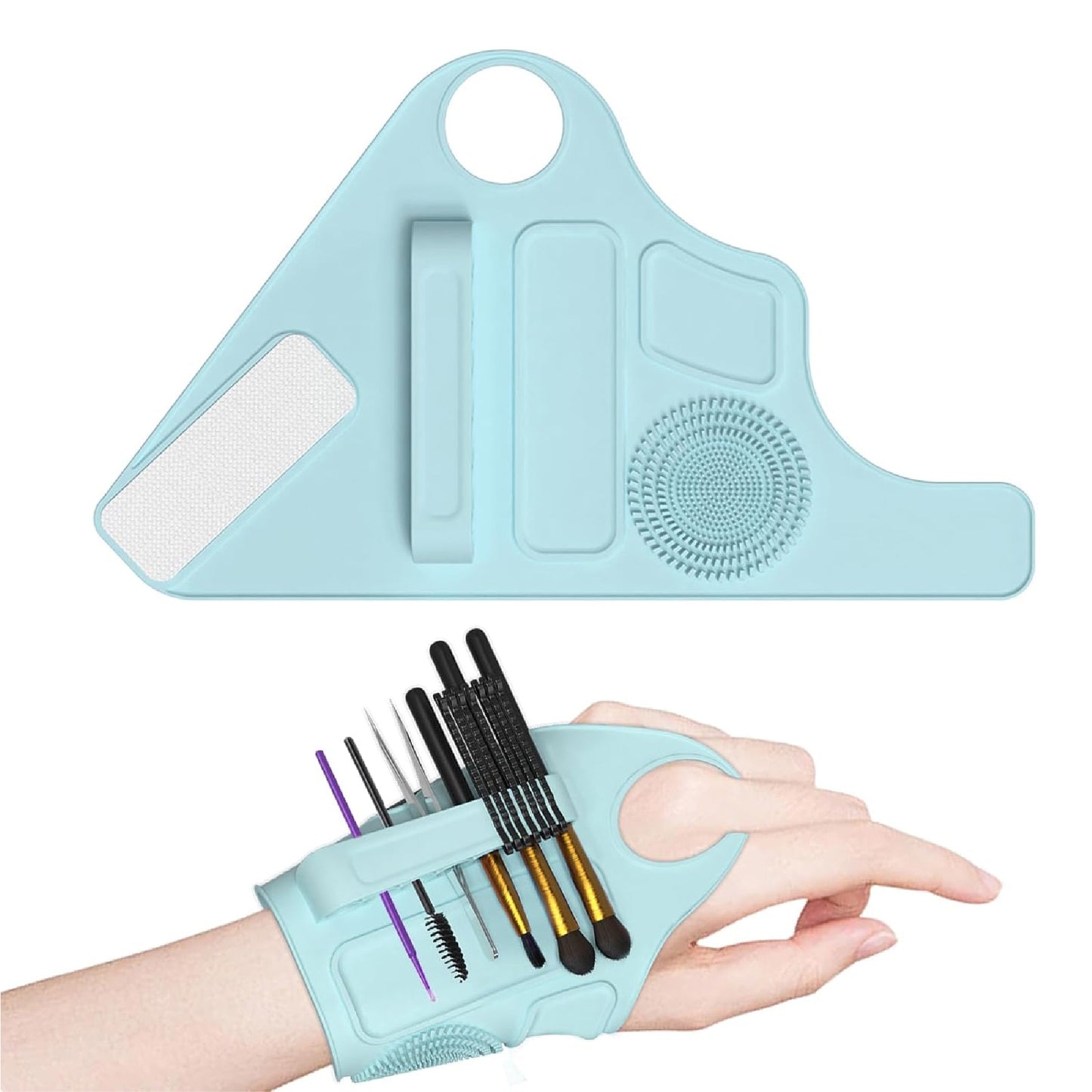 Pulsera Soporte para Brochas de Maquillaje – Práctica, Ligera y Profesional