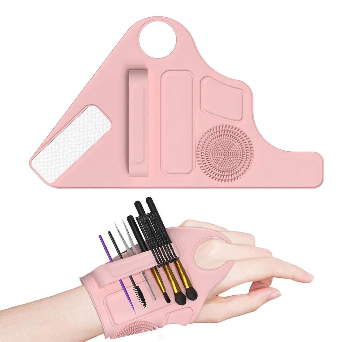 Pulsera Soporte para Brochas de Maquillaje – Práctica, Ligera y Profesional