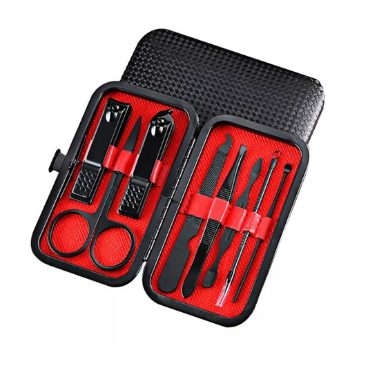 Kit de Manicure Profesional – Cortauñas de Acero Inoxidable con Estuche Portátil