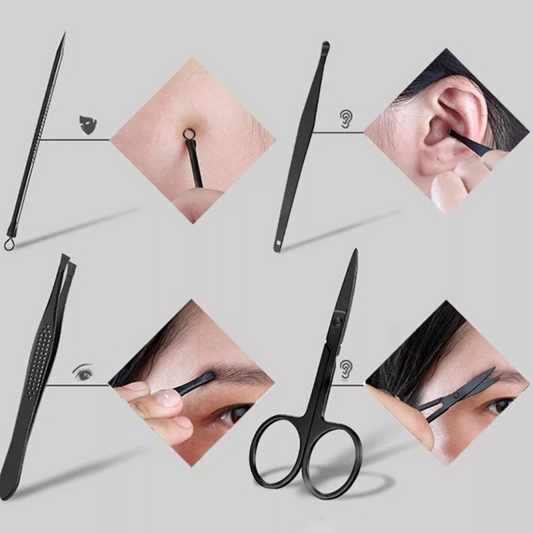 Kit de Manicure Profesional – Cortauñas de Acero Inoxidable con Estuche Portátil